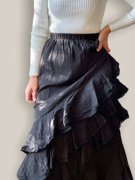 Nina Maxi Skirt Black