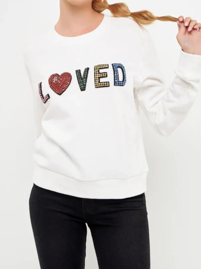 Loved Sweatshirt White shopvdlp