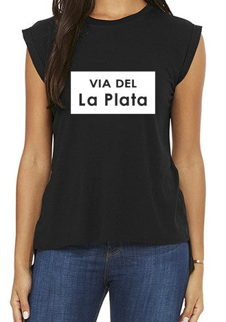 VDLP Logo Muscle Tee Black