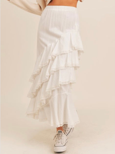 Nina Maxi Skirt White