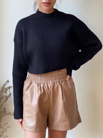 Rosie Cropped Turtleneck Sweater