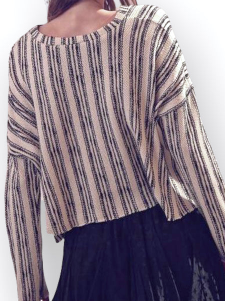 Lesley Stripe Crop Sweater