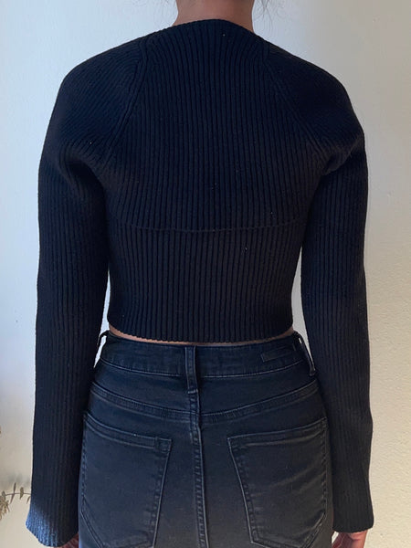 Melissa Ribbed Sweater Set Black