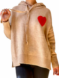 Love Me Sweater Hoodie Mocha